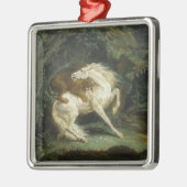 獅子に襲われる馬（テオドール・ゲリコー） メタルオーナメント (左)