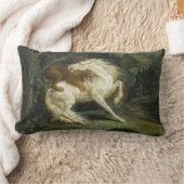 獅子に襲われる馬（テオドール・ゲリコー） ランバークッション (ブランケット)