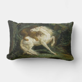 獅子に襲われる馬（テオドール・ゲリコー） ランバークッション