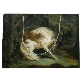 獅子に襲われる馬（テオドール・ゲリコー） ラージペーパーバッグ (正面)