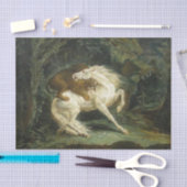 獅子に襲われる馬（テオドール・ゲリコー） 薄葉紙 (クラフト)