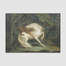 獅子に襲われる馬（テオドール・ゲリコー）