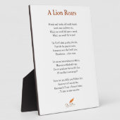 獅子の声が轟く フォトプラーク (側面)