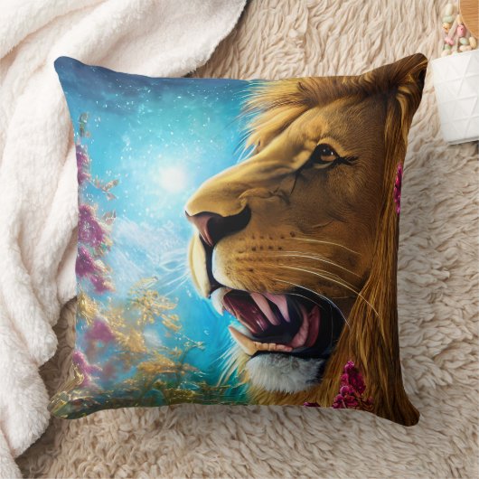 獅子の姿勢 クッション (ブランケット)