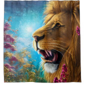 獅子の姿勢 シャワーカーテン (正面)