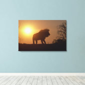 獅子の影 キャンバスプリント (インサイチュ (ウッドフロア))