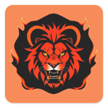 🔥獅子の激しい力強い精神アート