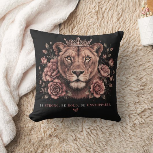 獅子の王冠 Be Strong Be Bold Be Unstoppable クッション (ブランケット)