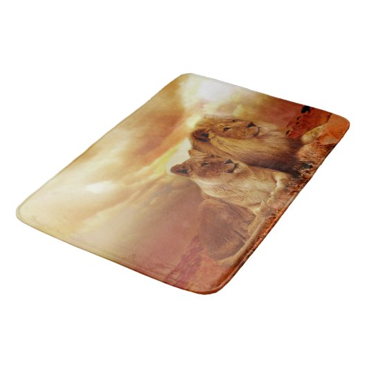 獅子の群れ バスマット (アングル)