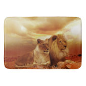 獅子の群れ バスマット (正面)