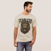 獅子の肖像画 ビンテージ グラフィック Tシャツ (正面フル)