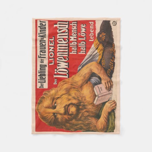 獅子の頭を持つ男のシェイクスピア読は、1913年。 フリースブランケット (正面)