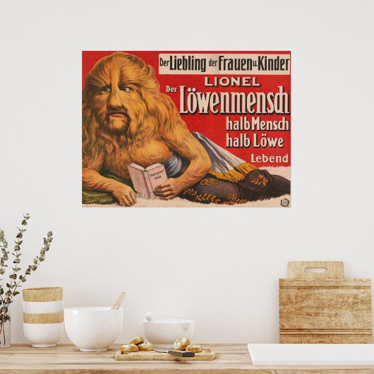 獅子の頭を持つ男のシェイクスピア読は、1913年。 ポスター (キッチン)