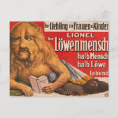 獅子の頭を持つ男のシェイクスピア読は、1913年。 ポストカード (正面)