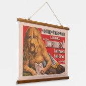 獅子の頭を持つ男のシェイクスピア読は、1913年。 吊り下げ型タペストリー (傾斜あり)