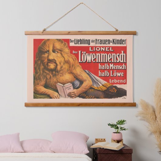 獅子の頭を持つ男のシェイクスピア読は、1913年。 吊り下げ型タペストリー (寝室)