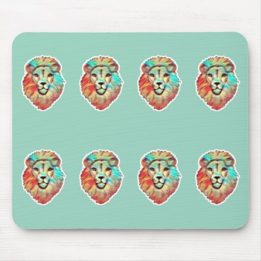 獅子の頭マウスマット マウスパッド (正面)