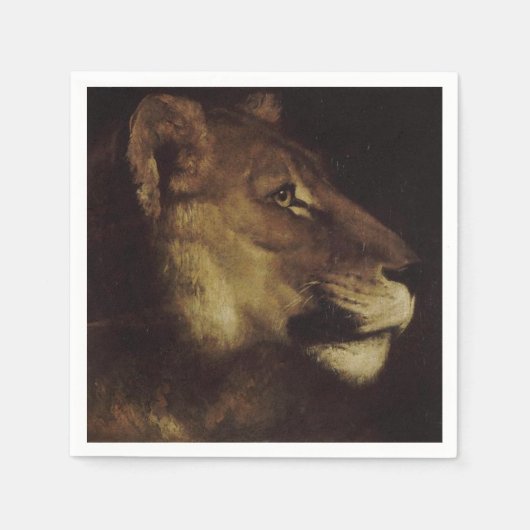 獅子の頭 スタンダードカクテルナプキン (正面)