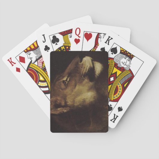 獅子の頭 トランプ (裏面)