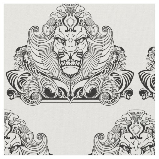 獅子の頭 ファブリック (クローズアップ)