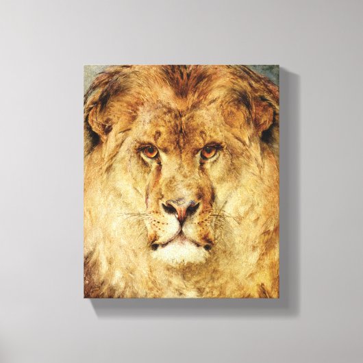 獅子の頭（ヘイウッド・ハーディによる） キャンバスプリント (正面)