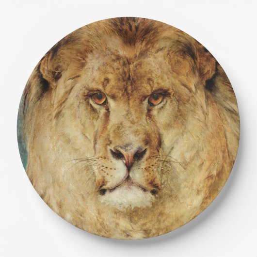 獅子の頭(ヘイウッド・ハーディによる) ペーパープレート (正面)