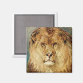 獅子の頭(ヘイウッド・ハーディによる) マグネット (正面/裏面)