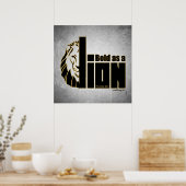 獅子はっきりしたとして(箴言28:1) ポスター (キッチン)