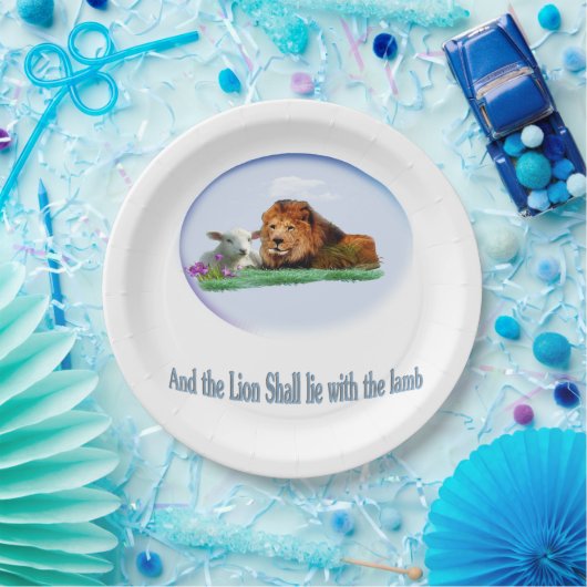 獅子は子製品と一緒に暮らす ペーパープレート (パーティー)