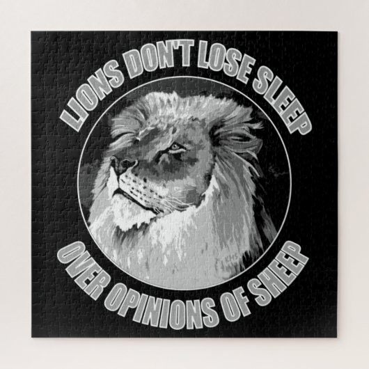 獅子は羊の意見で眠らない ジグソーパズル (縦)