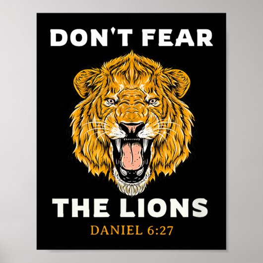 獅子を恐れないDaniel 6_27聖書 ポスター (正面)