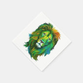 獅子カラフル スタンダードカクテルナプキン (角)