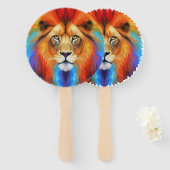獅子カラフル ハンドファン (正面&裏面)