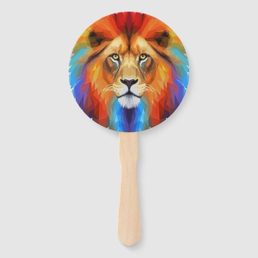 獅子カラフル ハンドファン (正面)