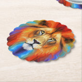 獅子カラフル ペーパーコースター (アングル)