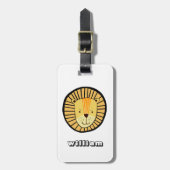 獅子パーソナライズされた頭 ラゲッジタグ (正面縦)