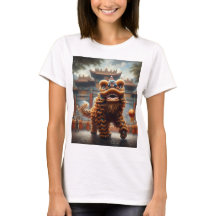 獅子中国の頭を乗せたキャラクター