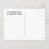 獅子像の橋フロリダ州セントオーガスティン シーズンポストカード (裏面)
