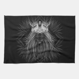 獅子冠モノグラム キッチンタオル