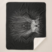 獅子冠モノグラム シェルパブランケット (正面)