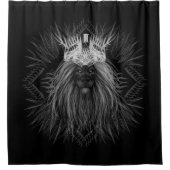 獅子冠モノグラム シャワーカーテン (正面)