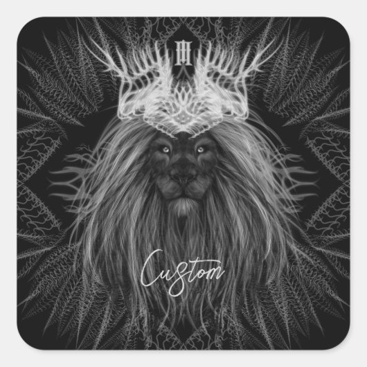 獅子冠モノグラム スクエアシール (正面)