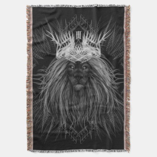 獅子冠モノグラム スローブランケット (正面縦)