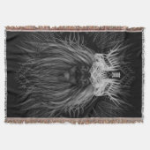 獅子冠モノグラム スローブランケット (正面)