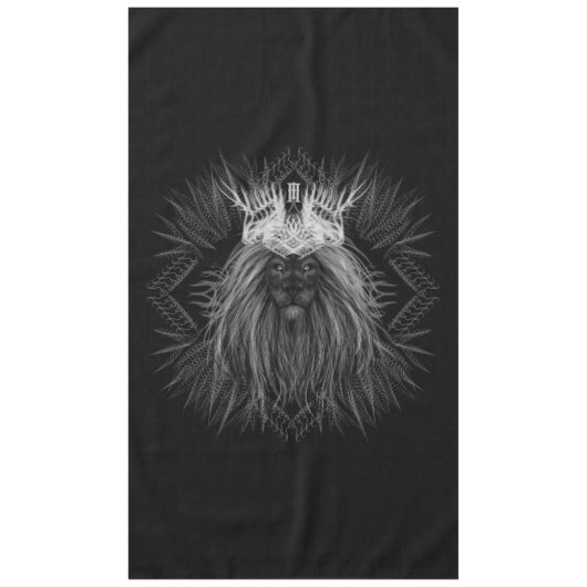 獅子冠モノグラム テーブルクロス (正面)