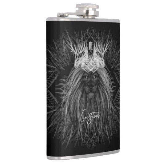 獅子冠モノグラム フラスク (右)