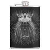 獅子冠モノグラム フラスク (正面)