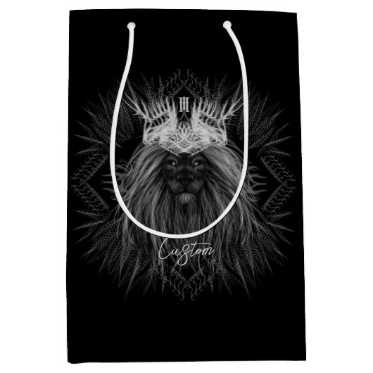 獅子冠モノグラム ミディアムペーパーバッグ (正面)