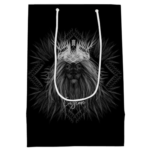 獅子冠モノグラム ミディアムペーパーバッグ (裏面)