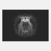 獅子冠モノグラム ラッピングペーパーシート (正面)